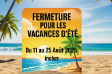 Fermeture pour congés annuels du Centre